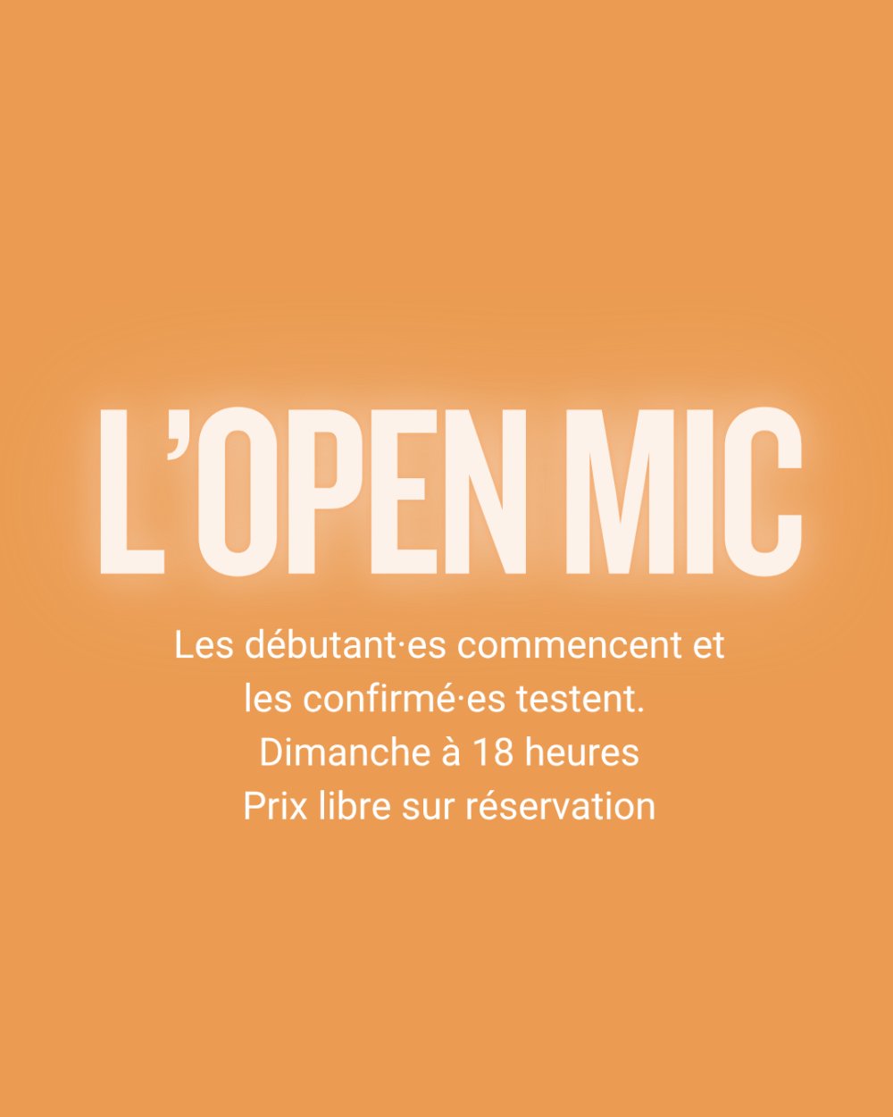 Open Mic du dimanche