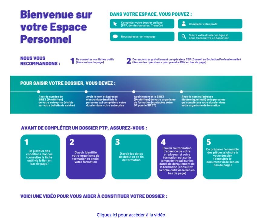 Tickets Ateliers Dossier PTP Transitions Pro ÎledeFrance Billetweb