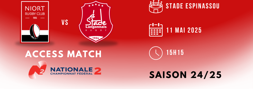 ACCESS - NIORT RUGBY CLUB - STADE LANGONNAIS