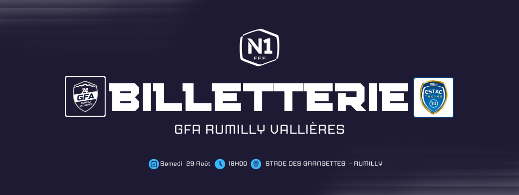 1ère Journée N1 GFA Rumilly Vallières - ES Troyes AC