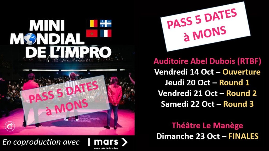 11e Mini Mondial de l'Impro - PASS ALL-IN (les 5 dates à Mons)
