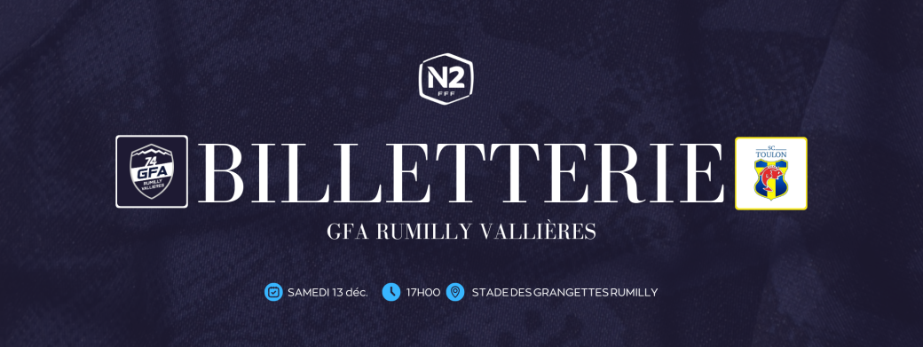 13ème Journée N2 GFA Rumilly Vallières -  SC Toulon
