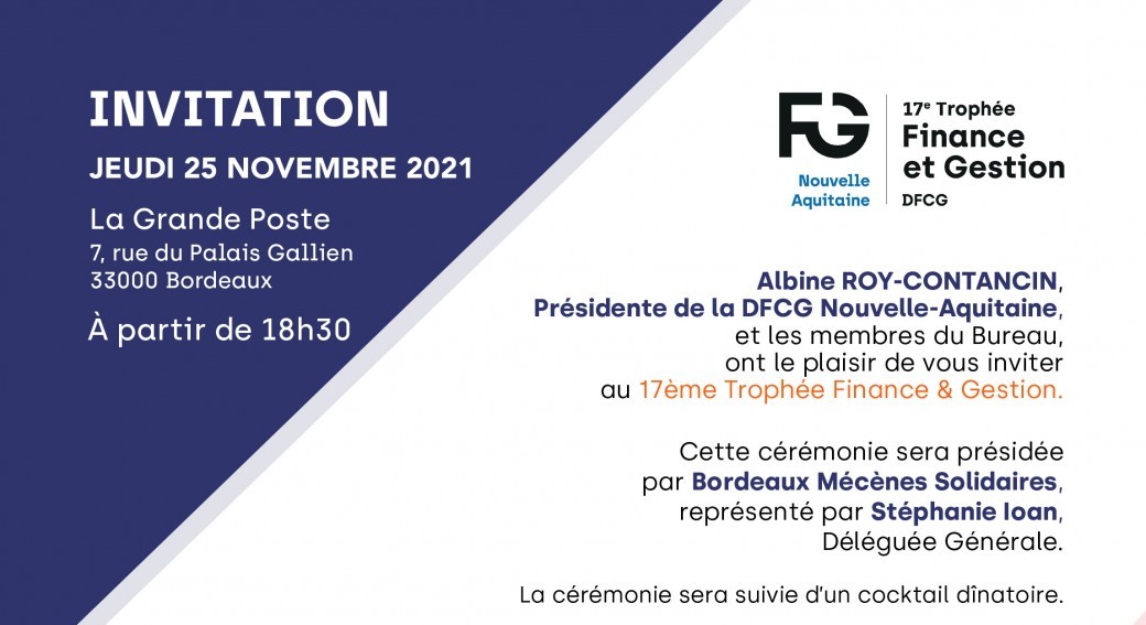 17ème Trophée Finance et Gestion - Nouvelle Aquitaine