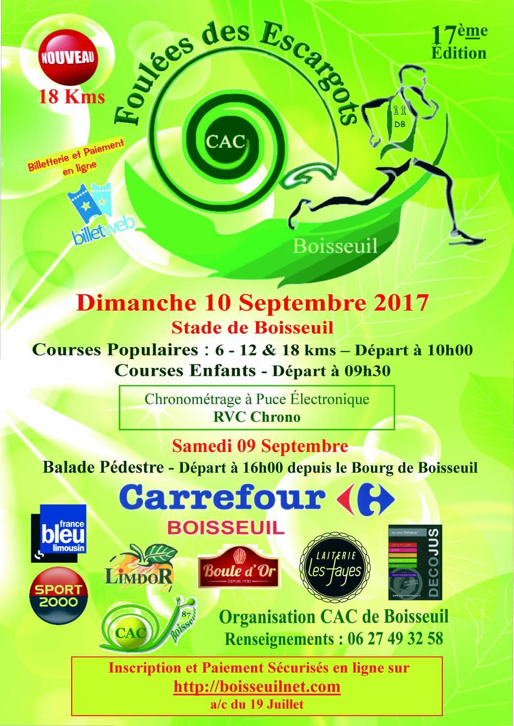 17èmes Foulées des Escargots 2017 - Boisseuil