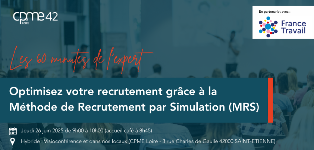 26/06 60 minutes de l'expert - Optimiser votre recrutement grâce aux MRS 26/06 60 minutes de l'expert - Optimiser votre recrutement grâce aux MRS