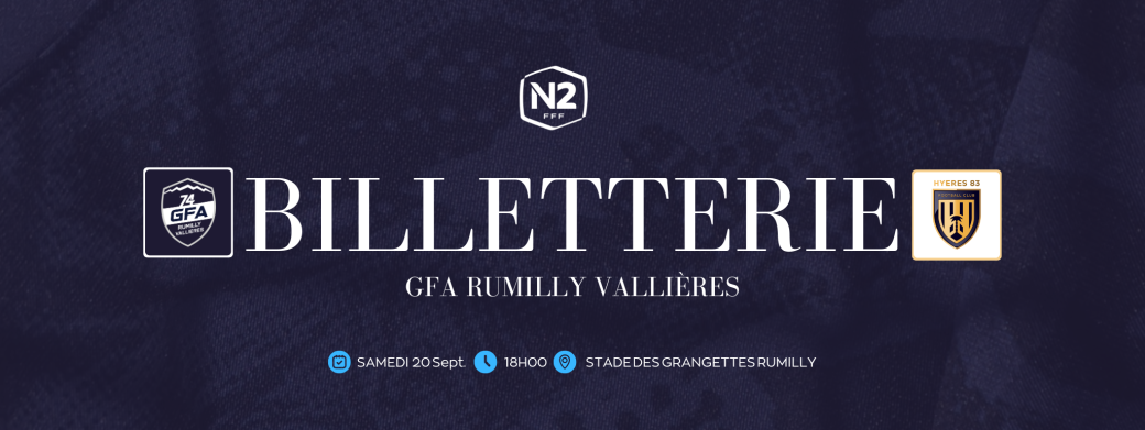 6ème Journée N2 GFA Rumilly Vallières -  Hyères FC