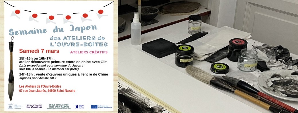 A l'occasion de la semaine du Japon : atelier découverte peinture encre de chine