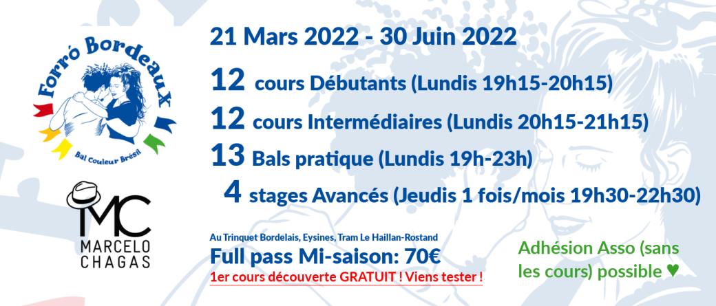 Adhésion Forro Bordeaux 2021/22