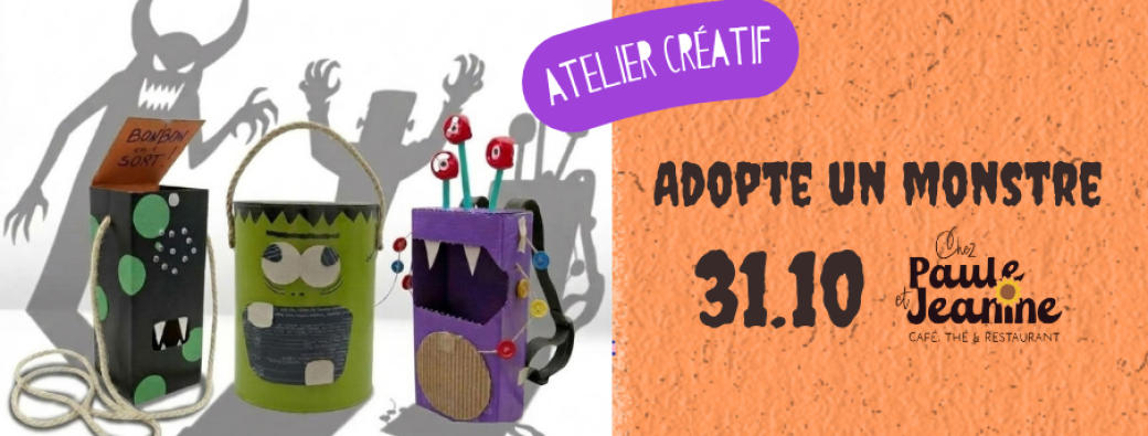 Atelier 6-10 ans / Adopte un monstre : Fabrique ton sac à bonbons tout en récup !