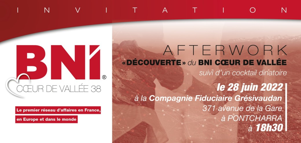 Afterwork BNI Coeur de Vallée 38