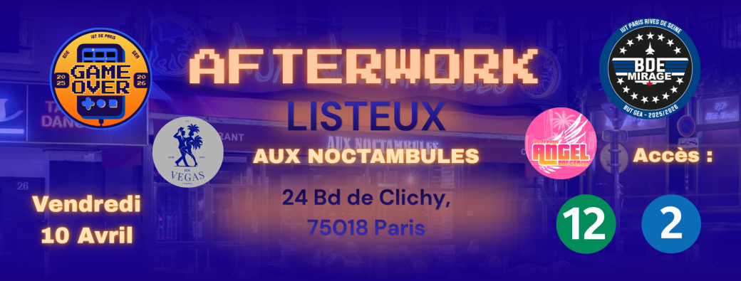 Afterwork Game Over x Mirage 