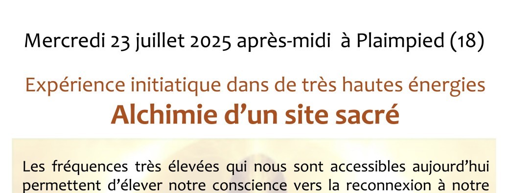 Alchimie d'un site sacré