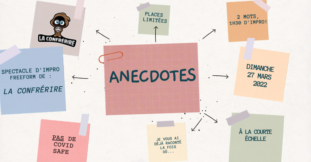 Anecdotes - Spectacle d'impro Freeform de La Confrérire