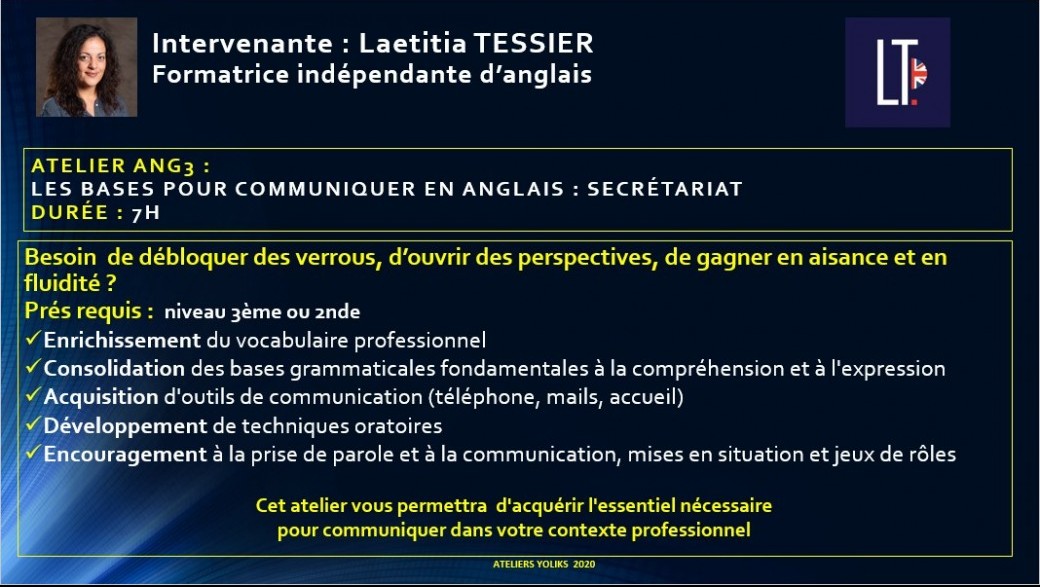 ANG 3 : Les bases pour communiquer en anglais : secrétariat