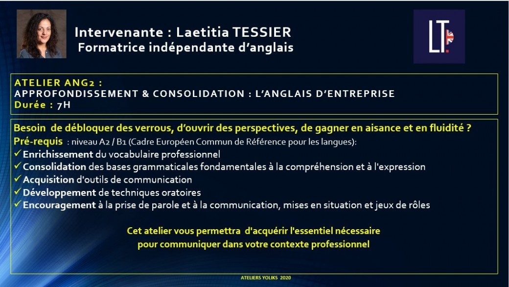 ANG2  :  Approfondissement & consolidation : L'anglais d'entreprise