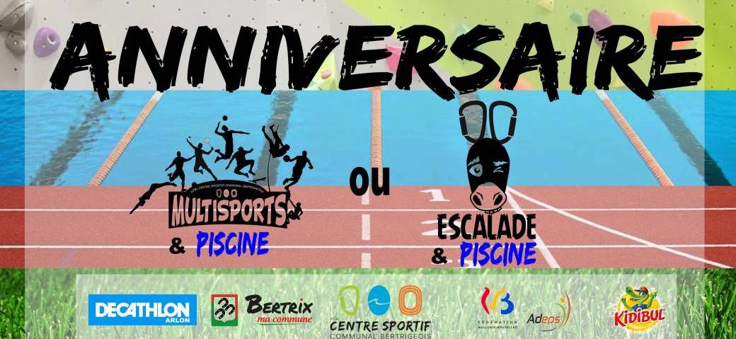 Anniversaires Multisports-Piscine ou Escalade-Piscine 2021