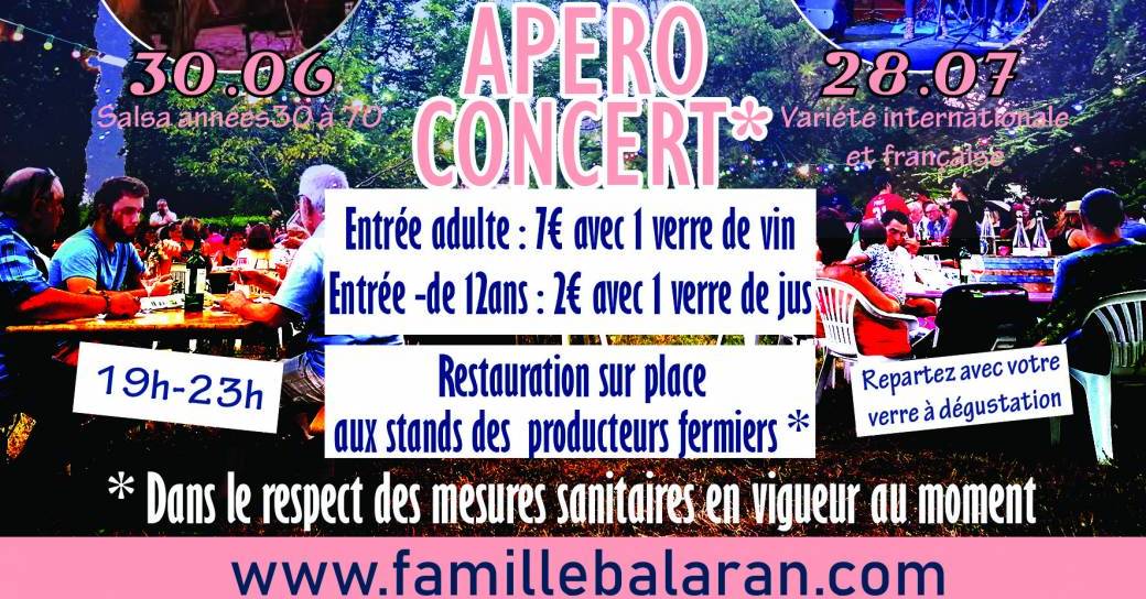 Apéro-Concert au Domaine d'Escausses - Famille Balaran avec SWEETCH