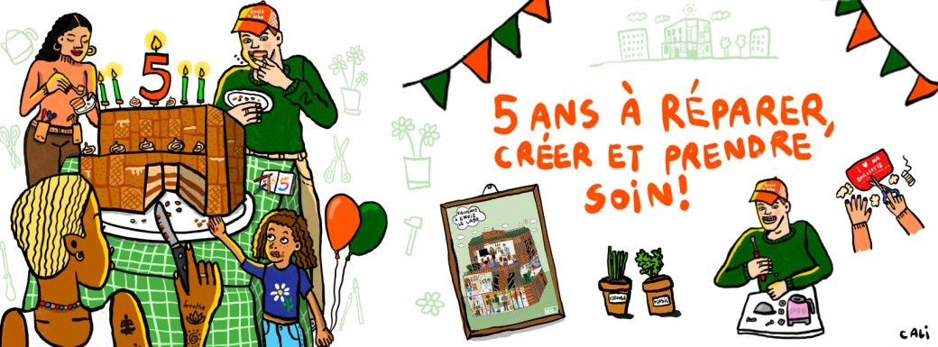 Apéro | Concert | Exposition "5 ans à réparer, créer et prendre soin"