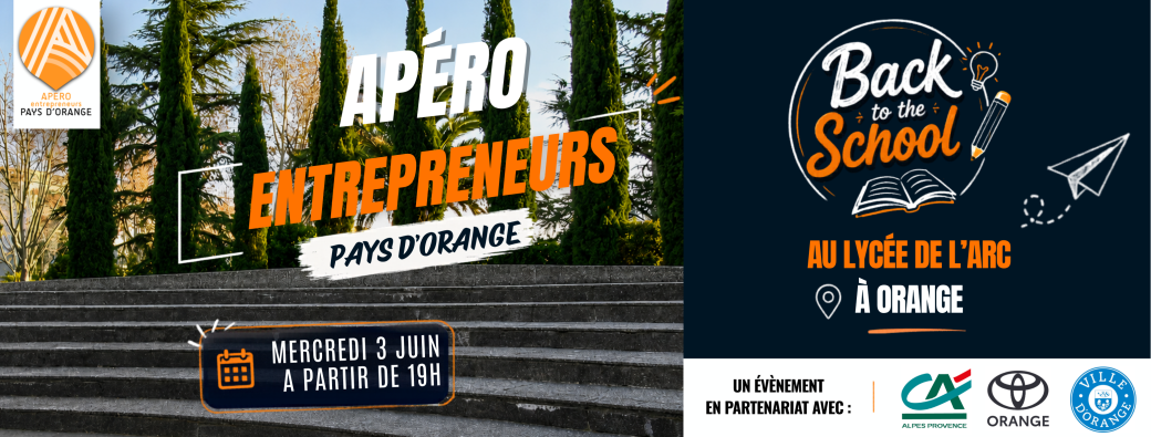 Apéro Entrepreneurs Pays d'Orange juin 2026