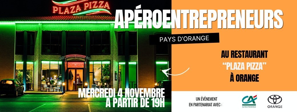 Apéro Entrepreneurs Pays d'Orange novembre 2026