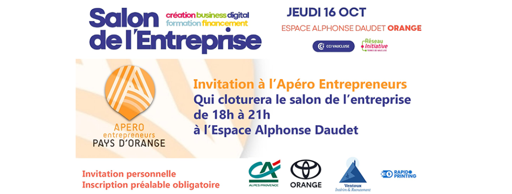 Apéro Entrepreneurs Pays d'Orange Octobre 2025