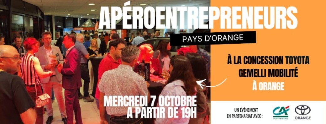 Apéro Entrepreneurs Pays d'Orange octobre 2026