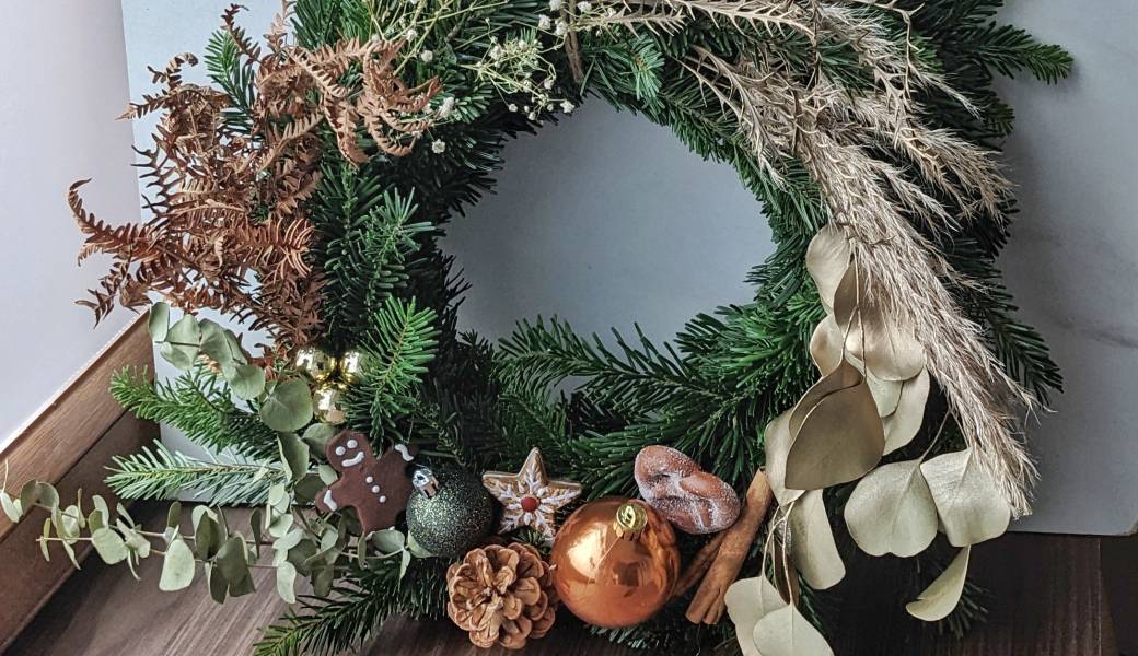 Apérotelier de novembre - Couronne de porte pour Noël