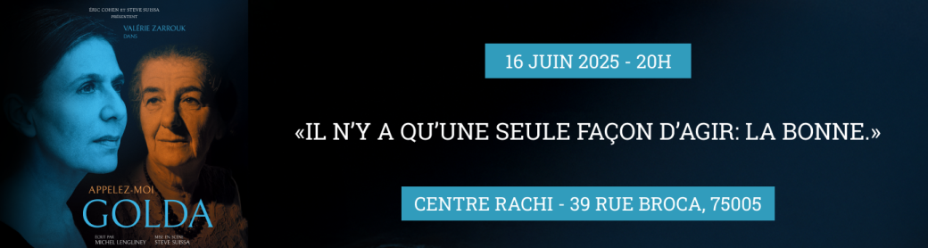 Appelez moi Golda 16 juin PARIS