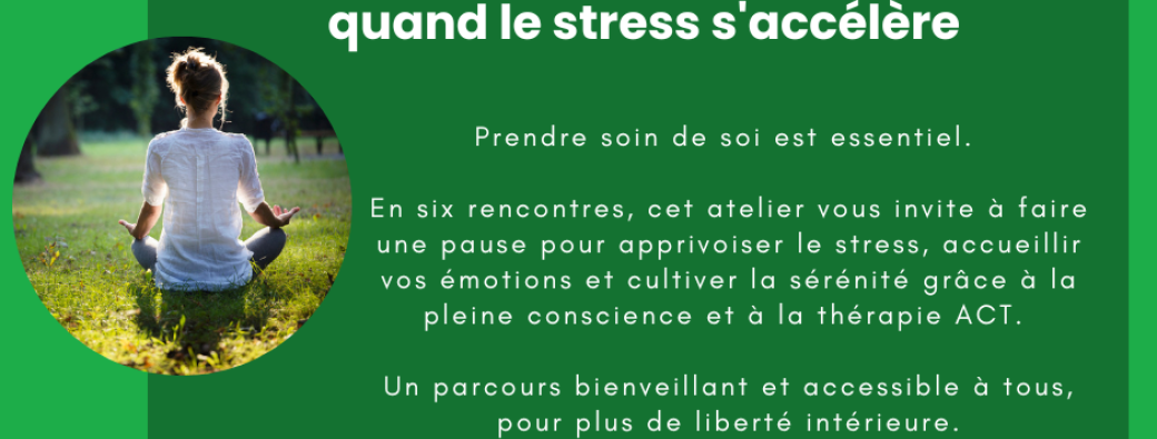 Apprendre à se pauser quand le stress s'accélère