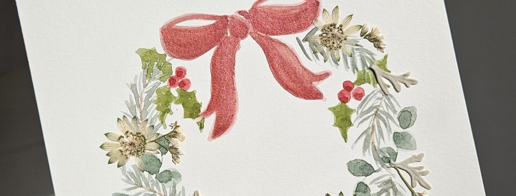 Aquarelle couronne fleurie 