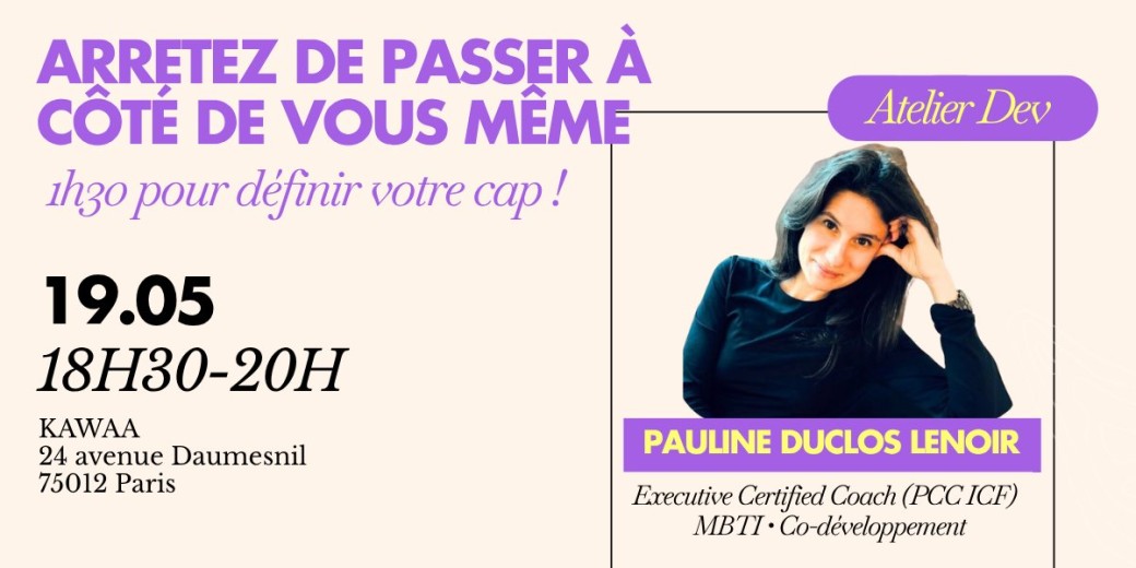 Arrêtez de passer à coté de vous même ! 1H30 de COACHING pour définir votre cap !