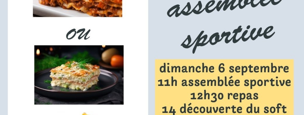 assemblée sportive repas decouverte soft volley