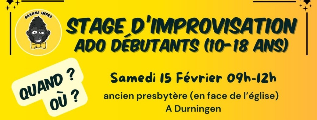 Atelier Ado "à la découverte de l'improvisation théatrale" avec Banana Impro