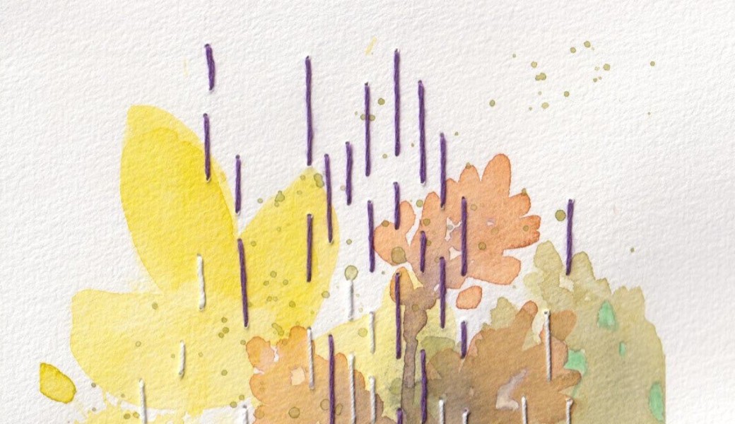 Atelier Aquarelle & broderie - Thème "Les feuilles"