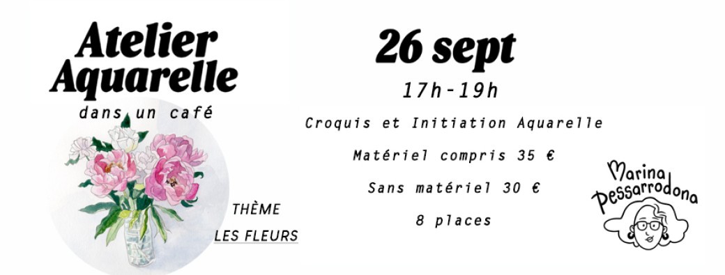 Atelier Aquarelle dans un café - 26 sept