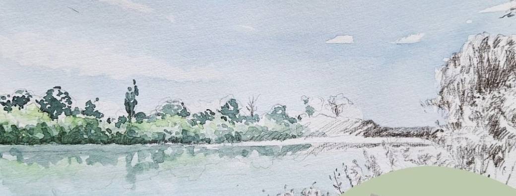 Atelier aquarelle/dessin au bord du Rhône 