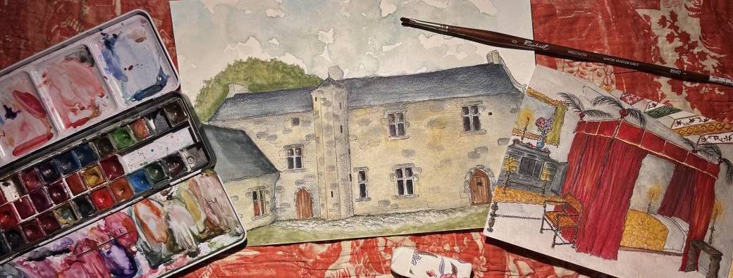 Atelier aquarelle Manoir de Minguionnet 