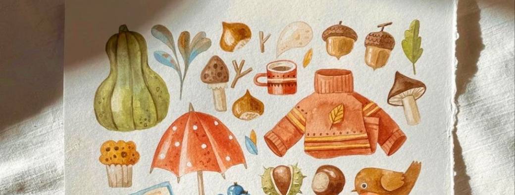 Atelier aquarelle : peints tes motifs d'automne