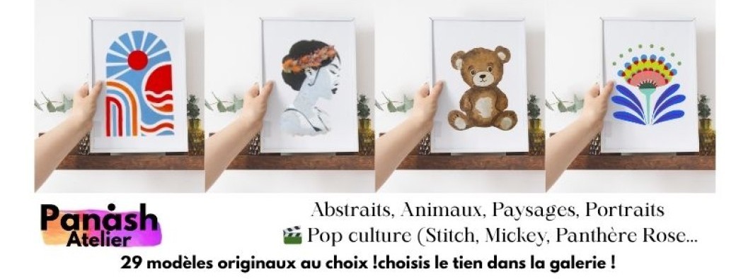 Atelier Artistique aux pochoirs - 29  Modeles au choix