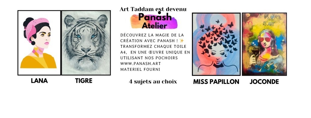 Atelier Artistique aux pochoirs - 4 modèles au choix