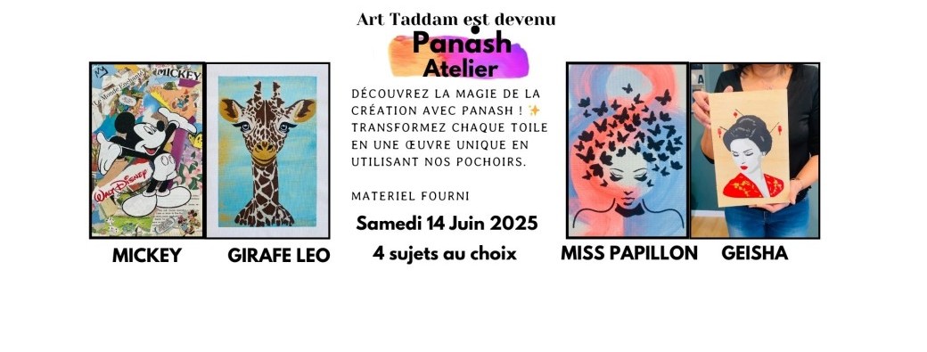 Atelier Artistique aux pochoirs - Portraits - Animalier - Mickey