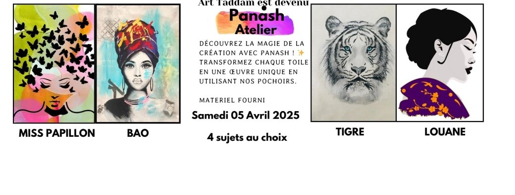 Atelier Artistique aux pochoirs - Portraits ou Animalier Mouvaux 