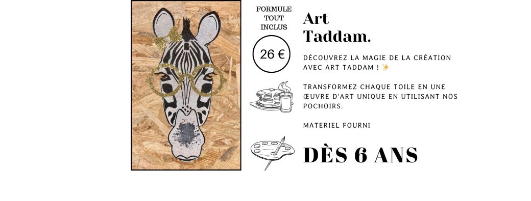 Atelier Artistique aux pochoirs pour réaliser un Zebre
