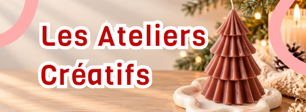 Atelier Duo Bougie de Noel + plateau en jesmonite