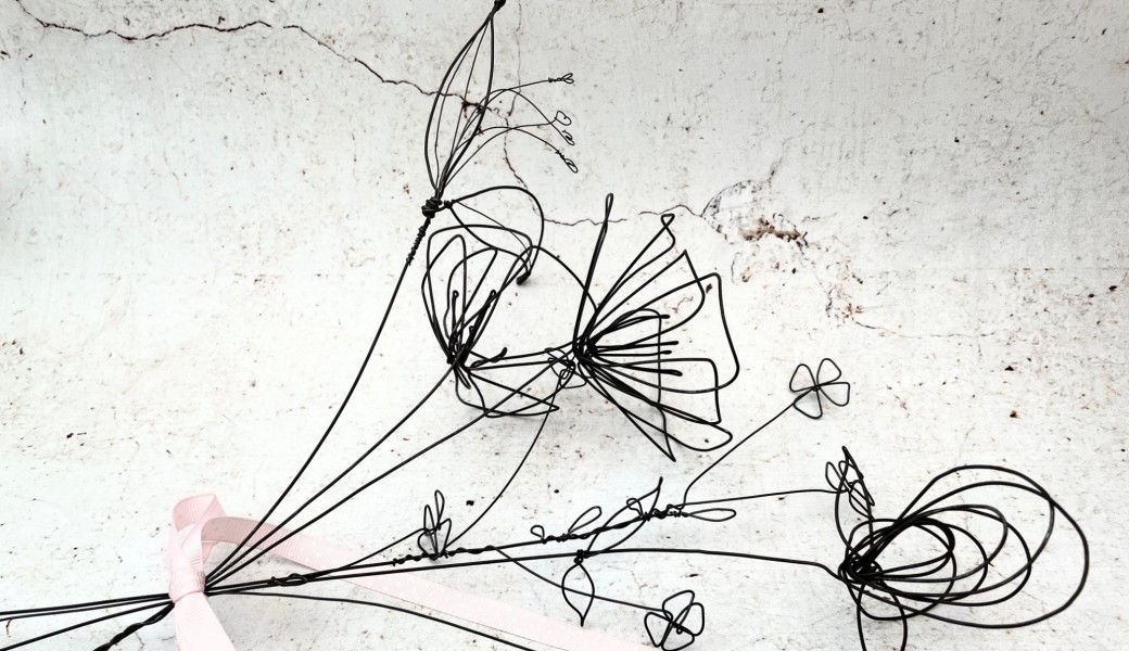 Atelier "bouquet de fleurs en fil de fer"