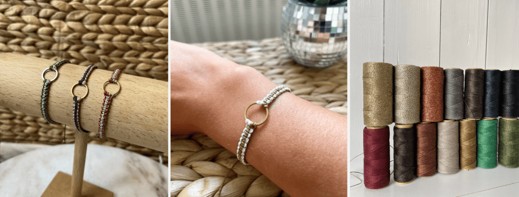 Atelier bracelet bicolore en macramé