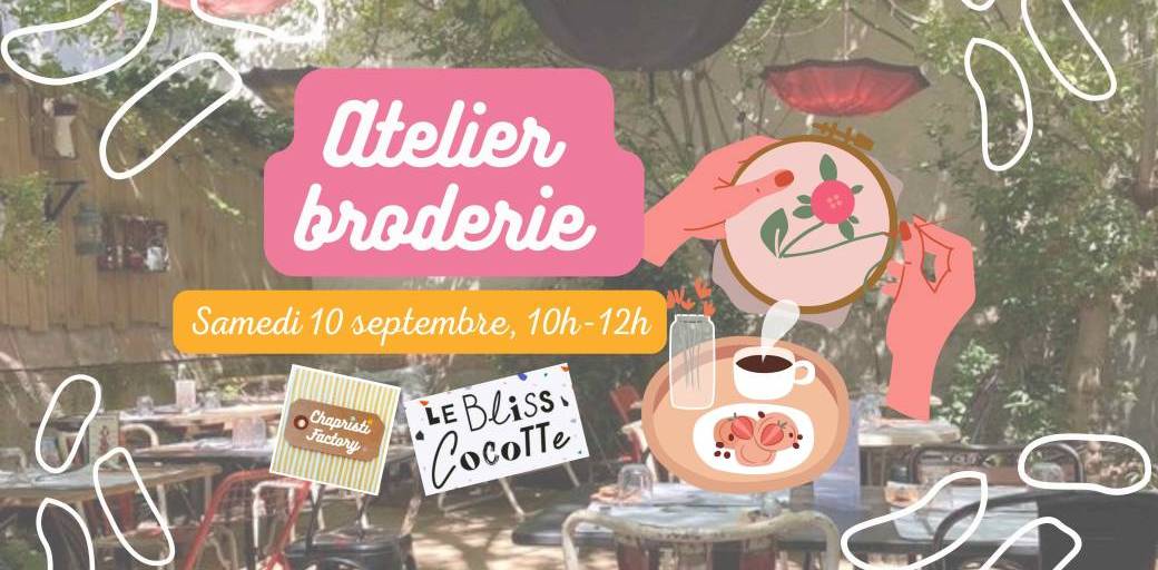 Atelier broderie au Bliss Cocotte