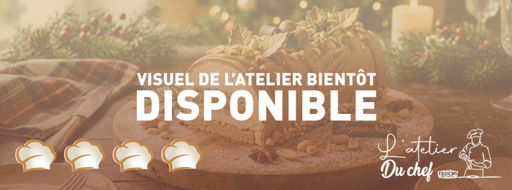 Atelier bûche prestige : vanille, caramel, cacahuète