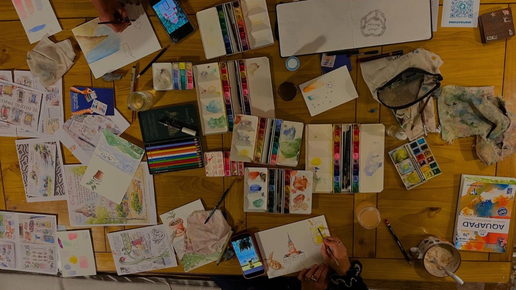 Atelier carnet de voyage à l'aquarelle - Fleurette