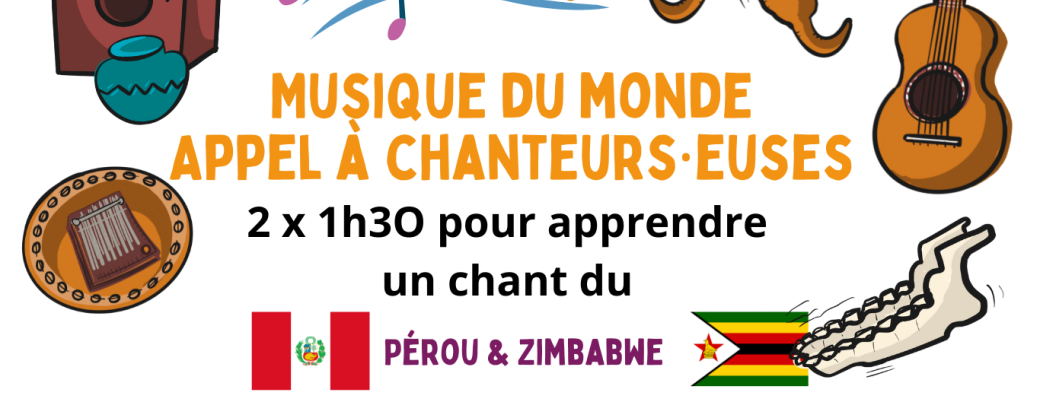 Ateliers de chants pour apprendre des chants de la Côte du Pérou et du Zimbabwe